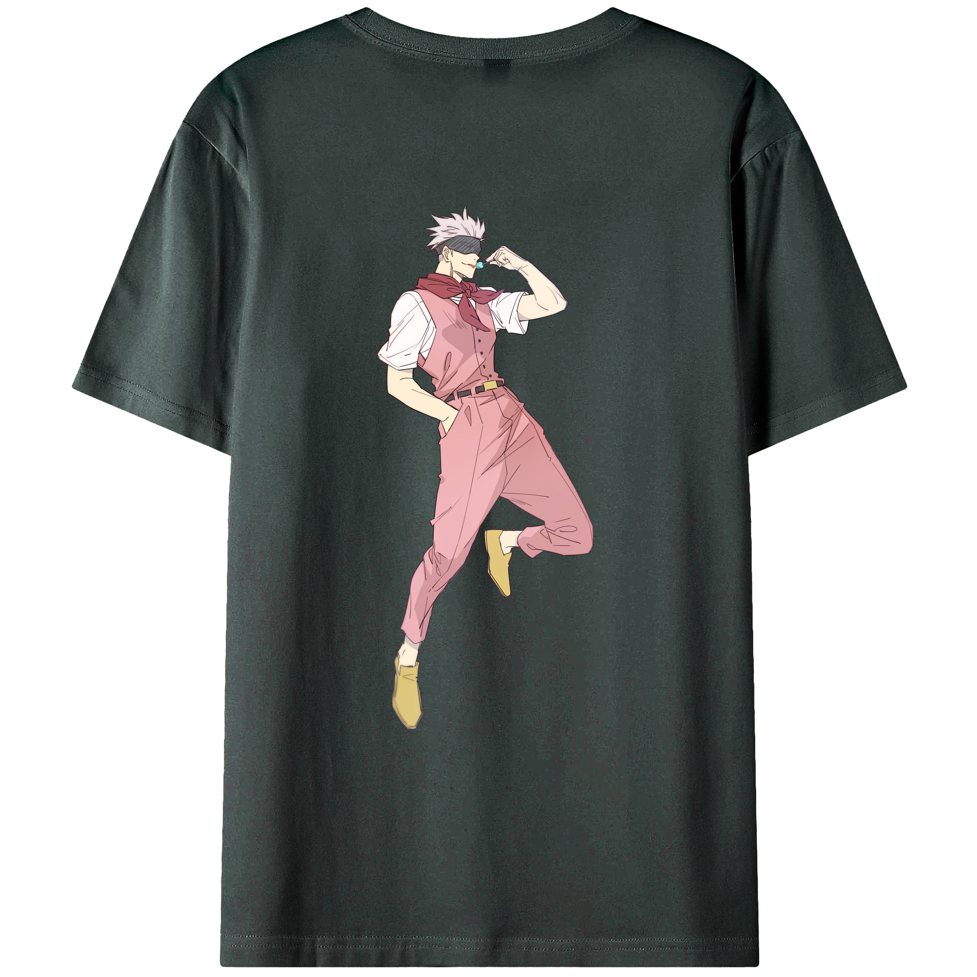 （画像用） 呪術廻戦 Jujutsu Kaisen 綿100％ メンズ半袖Tシャツ（バックプリント） 通気性
